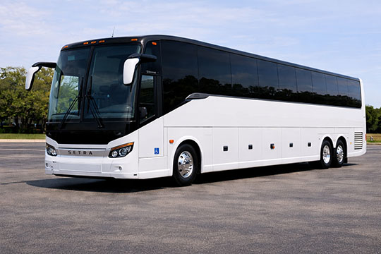 56-passenger charter bus rental Liberty TX